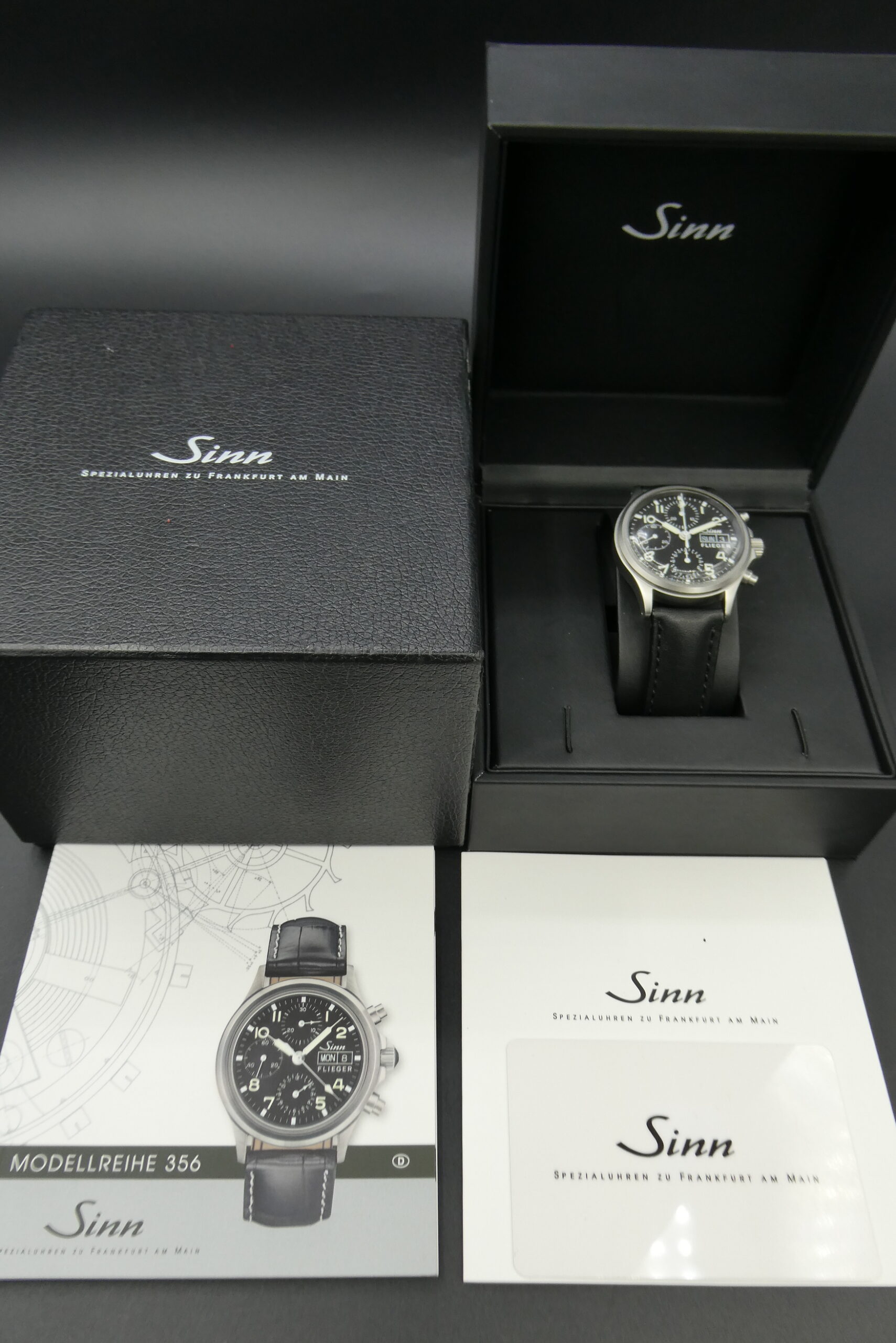 x SOLD x Sinn 356 Pilot Flieger Chronograph Acrylic Black - Image 2