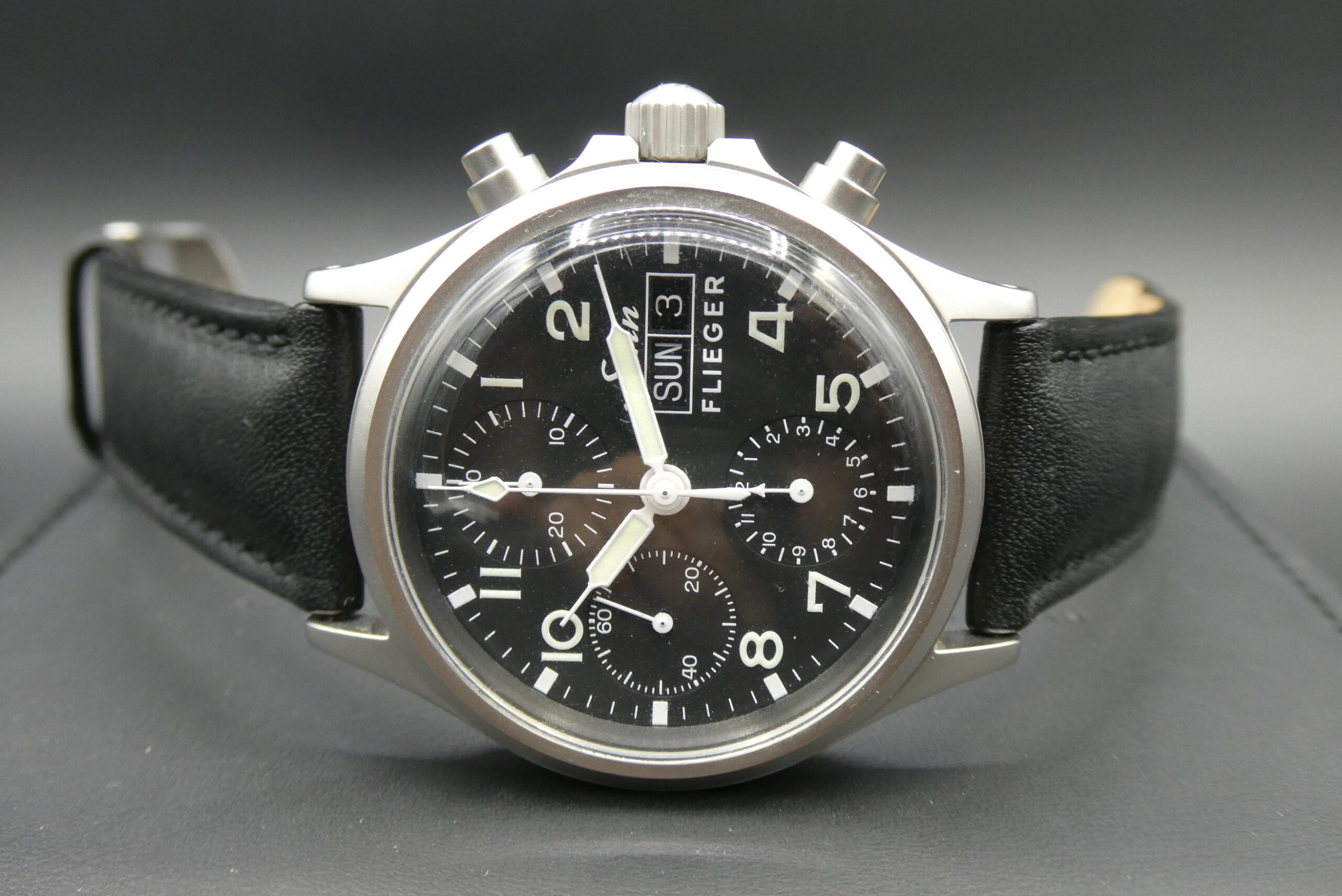 x SOLD x Sinn 356 Pilot Flieger Chronograph Acrylic Black - Image 6