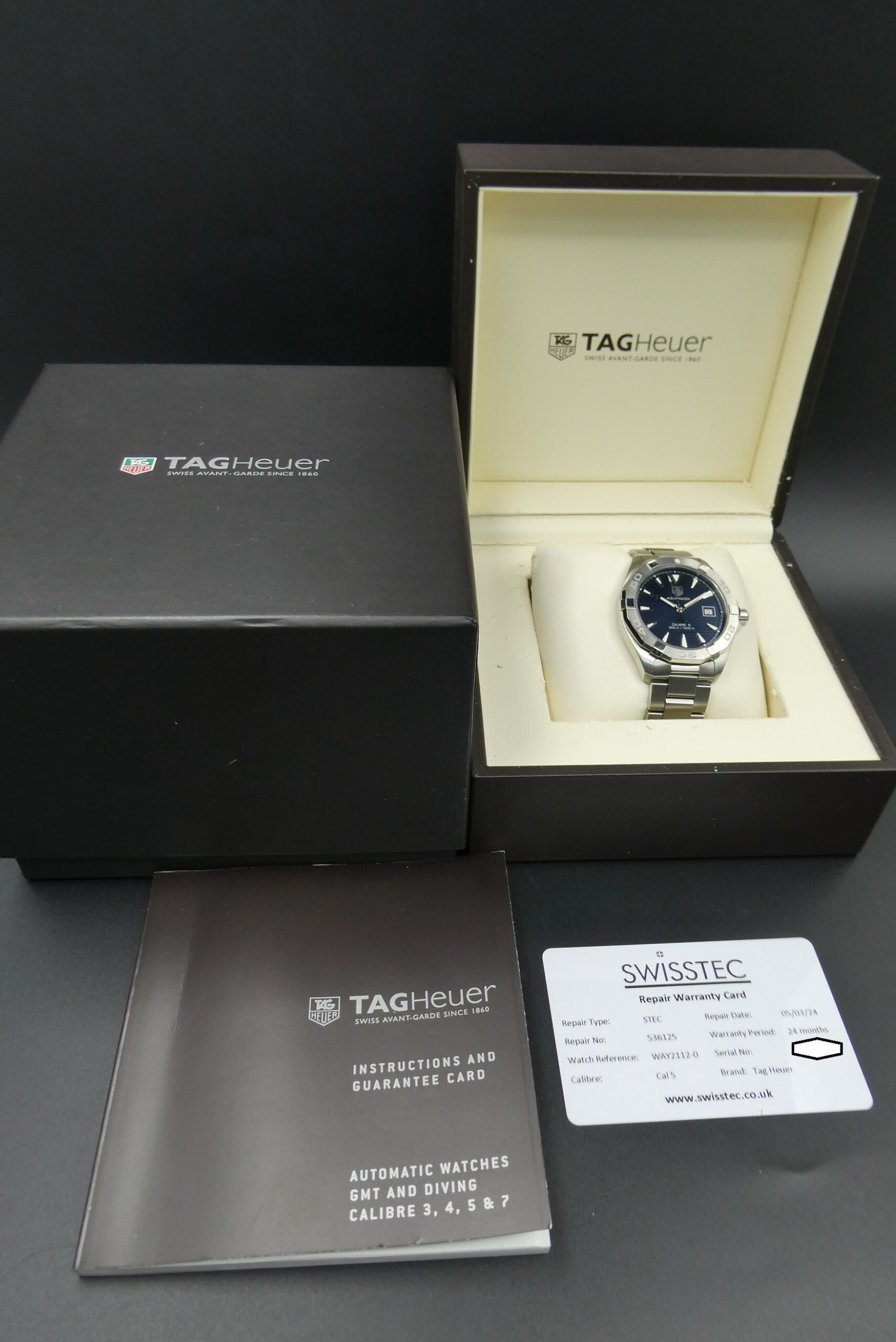 x SOLD x Tag Heuer Aquaracer 300m Cal 5 Blue Dial WAY2112 - Image 2