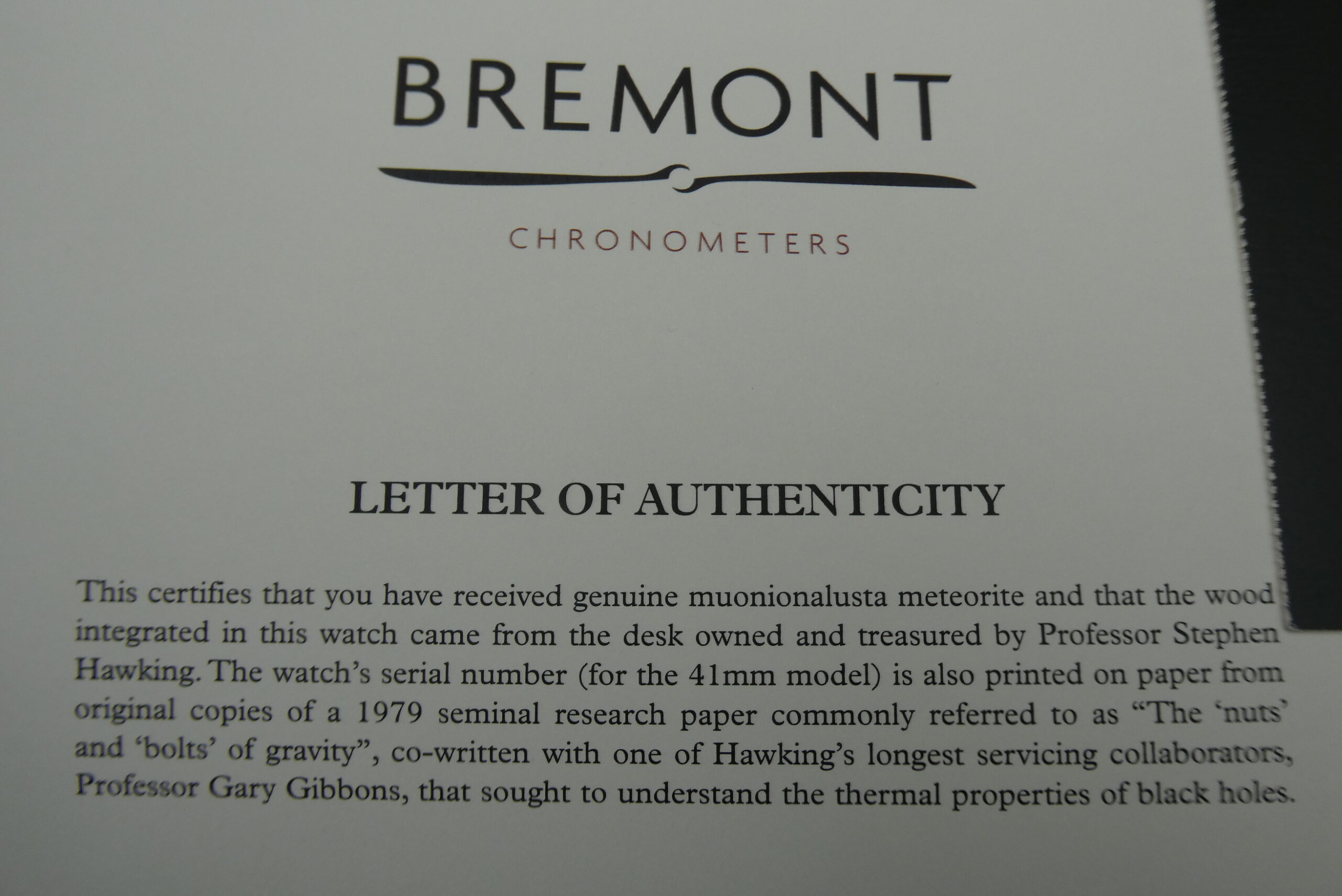 x SOLD x Bremont Hawking Time Capsule SS Limited Edition - Image 13