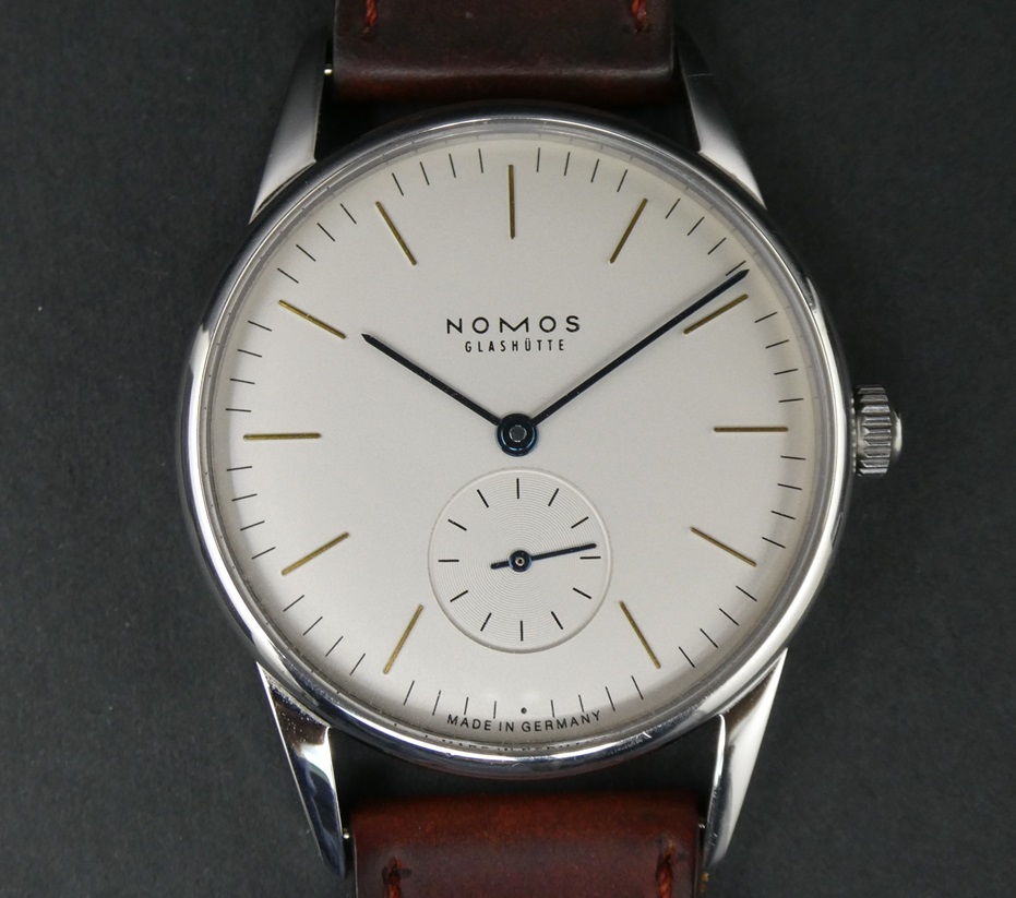 Nomos Glashutte Orion 309 Steel 35mm manual wind