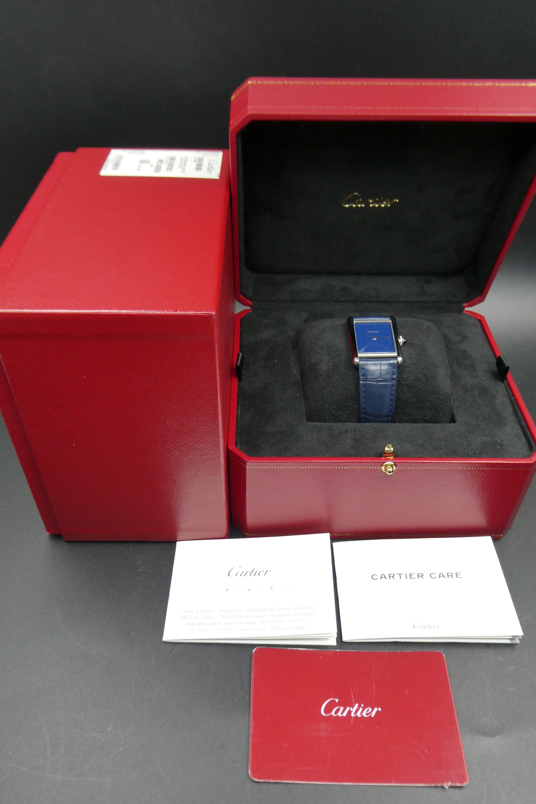 x SOLD x Cartier Tank Must Blue Dial Quartz 25.5mm WSTA0055 4323 - Image 2