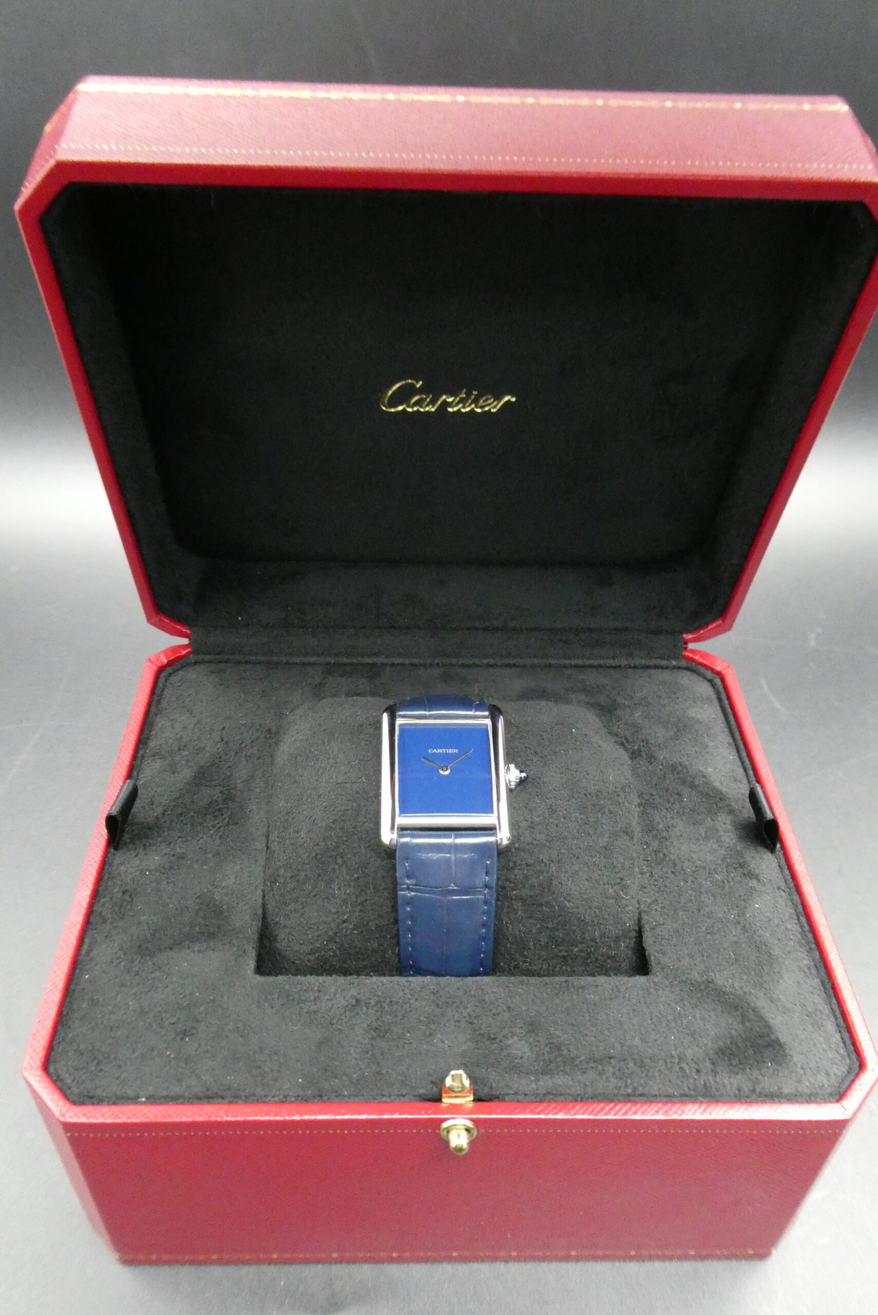 x SOLD x Cartier Tank Must Blue Dial Quartz 25.5mm WSTA0055 4323 - Image 3