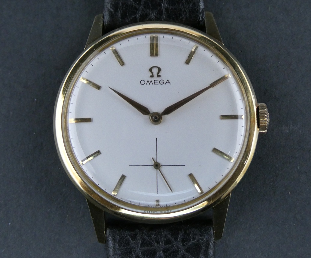 Omega manual wind 14ct Gold 34mm 14715-61, Cal 268