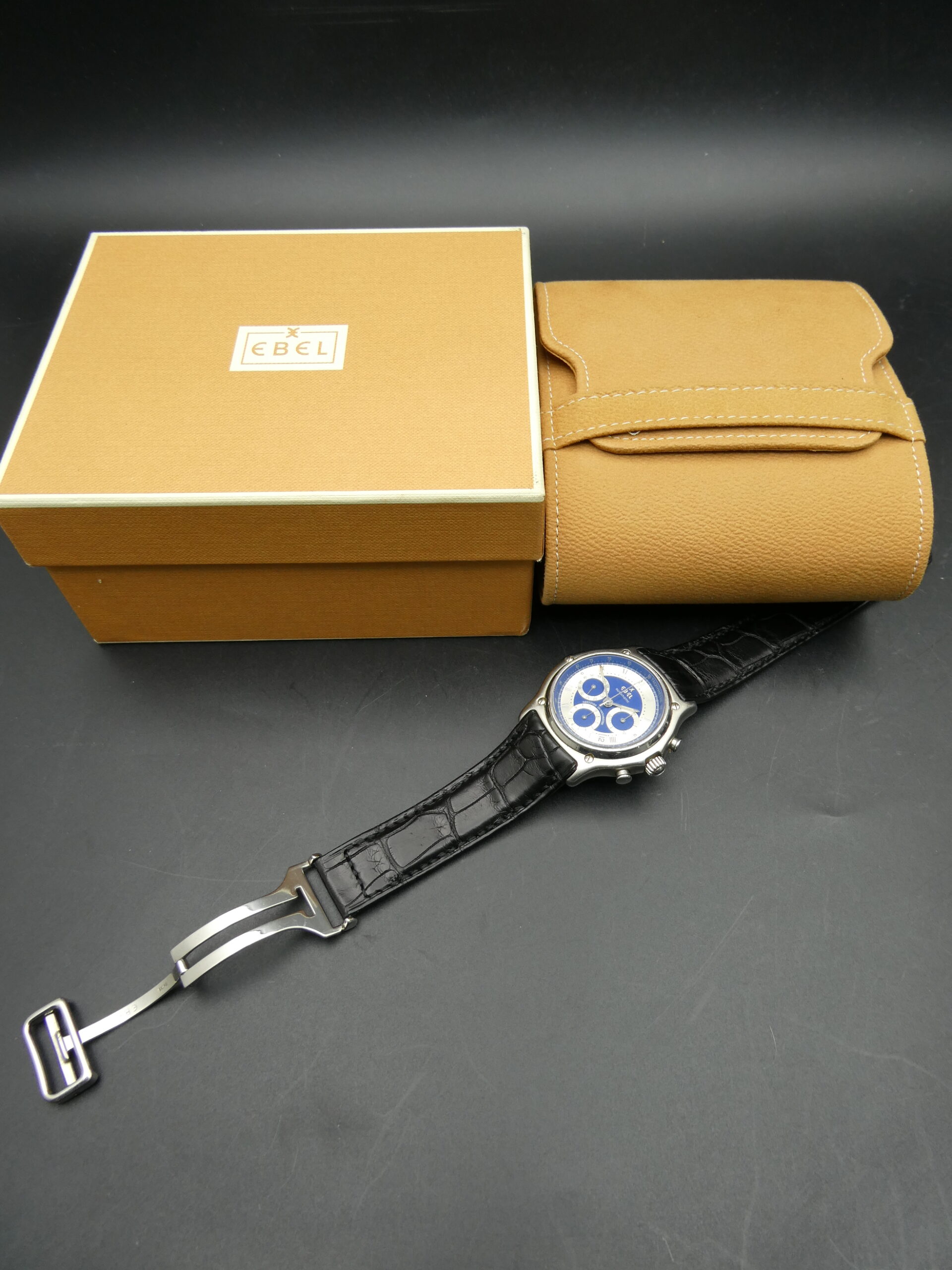 x SOLD x Ebel 1911 LeModulor Chronograph Blue dial E9137241 - Image 2