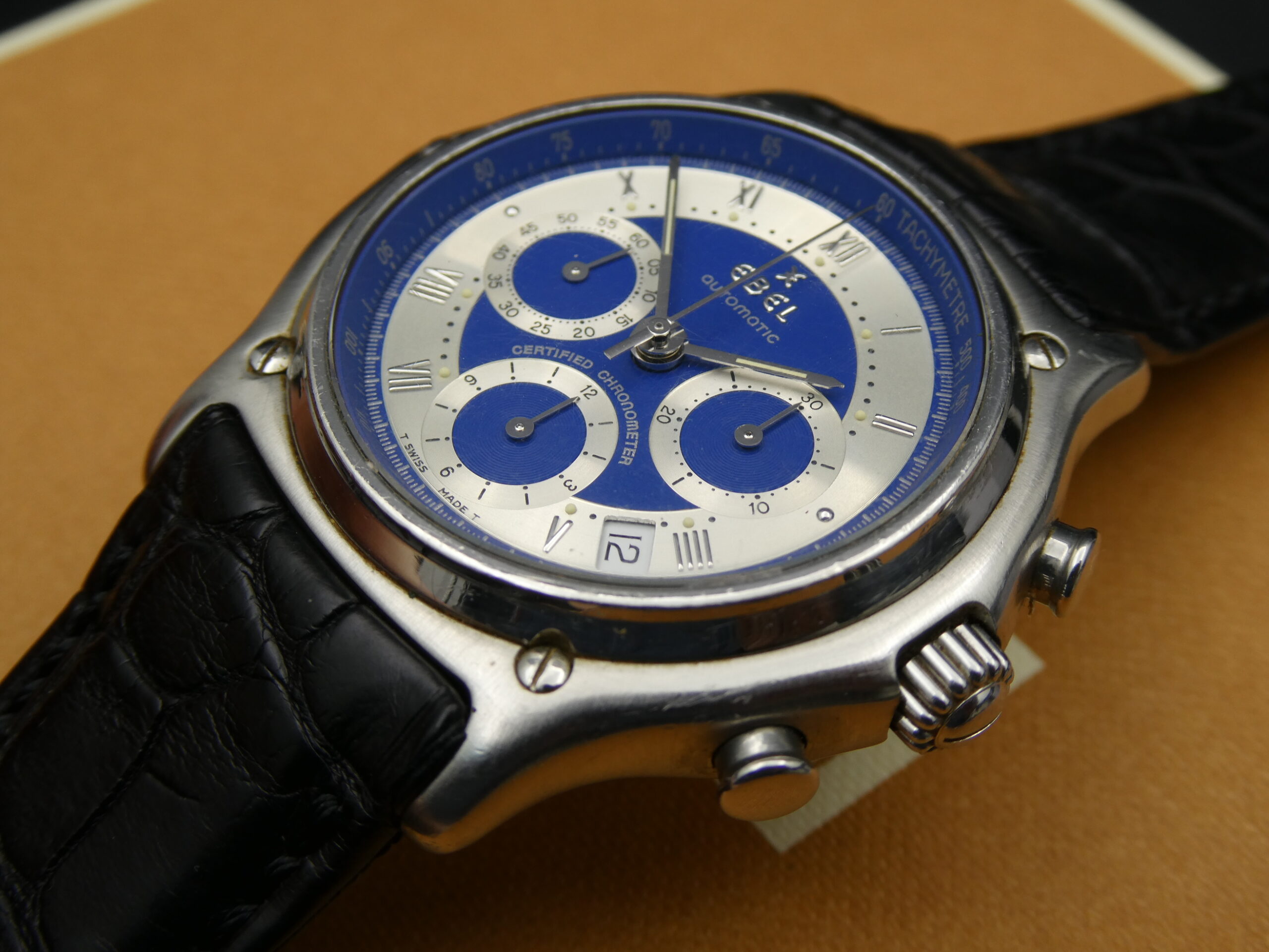 x SOLD x Ebel 1911 LeModulor Chronograph Blue dial E9137241 - Image 9