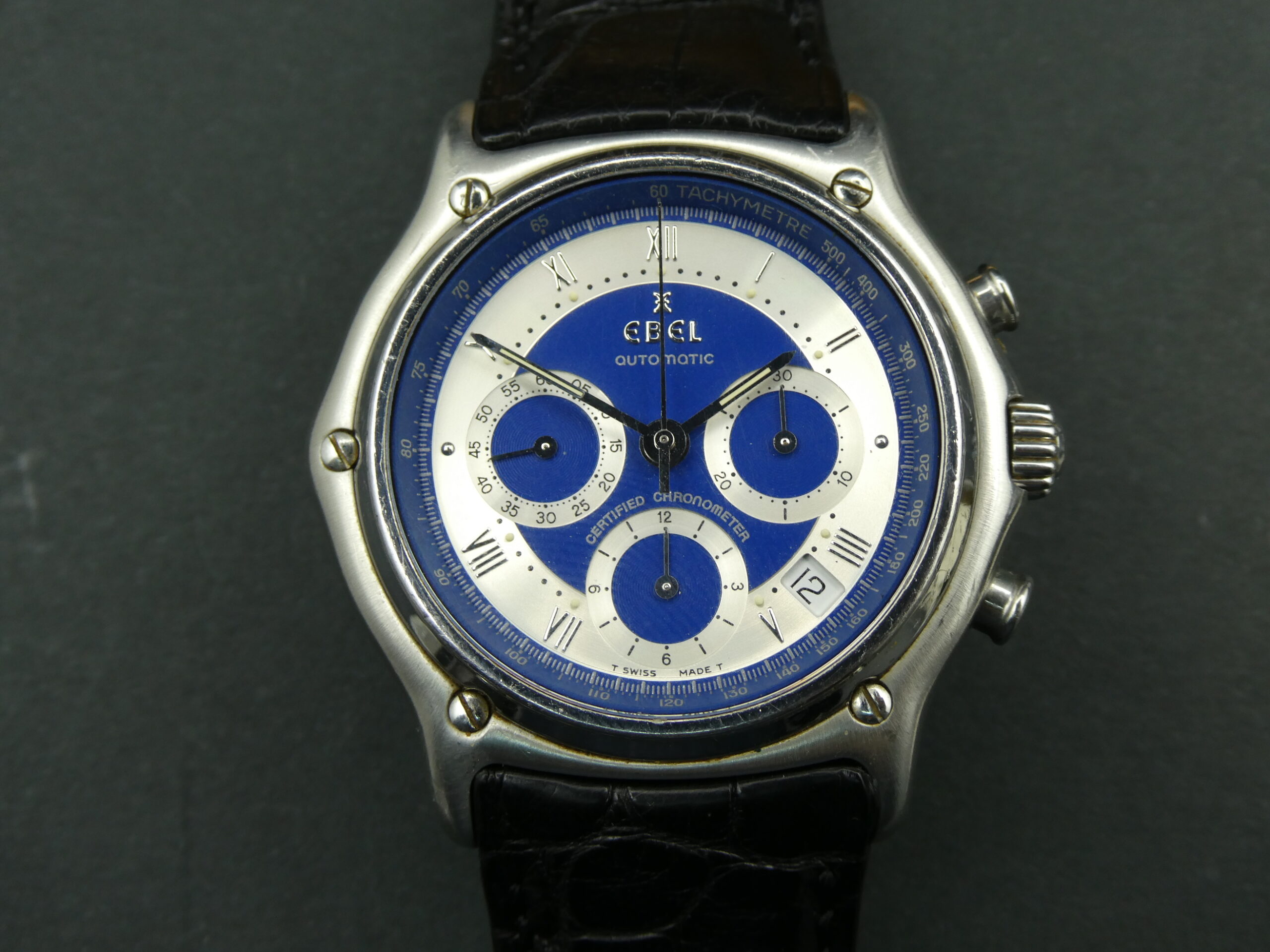 x SOLD x Ebel 1911 LeModulor Chronograph Blue dial E9137241 - Image 3