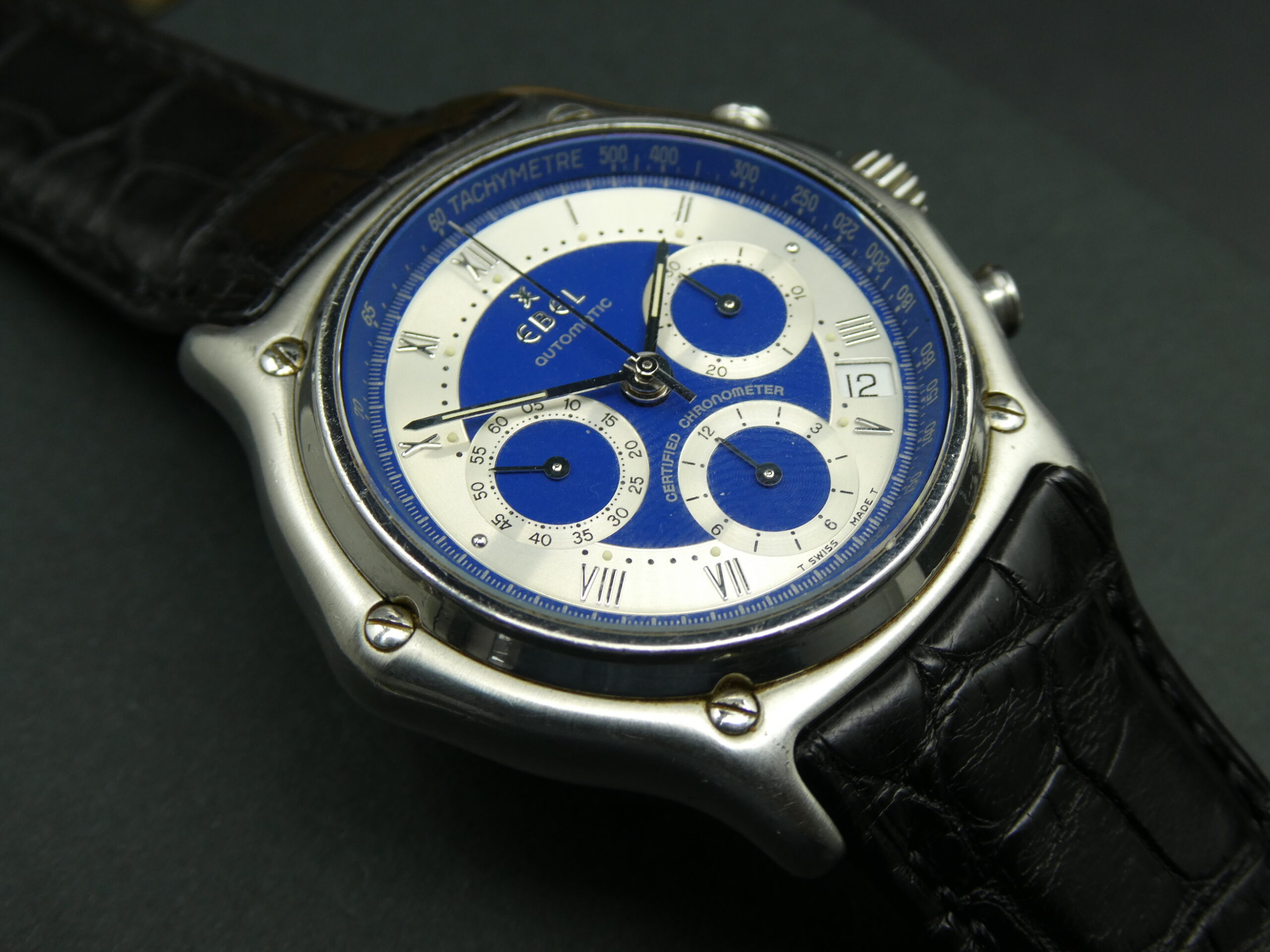 x SOLD x Ebel 1911 LeModulor Chronograph Blue dial E9137241 - Image 4