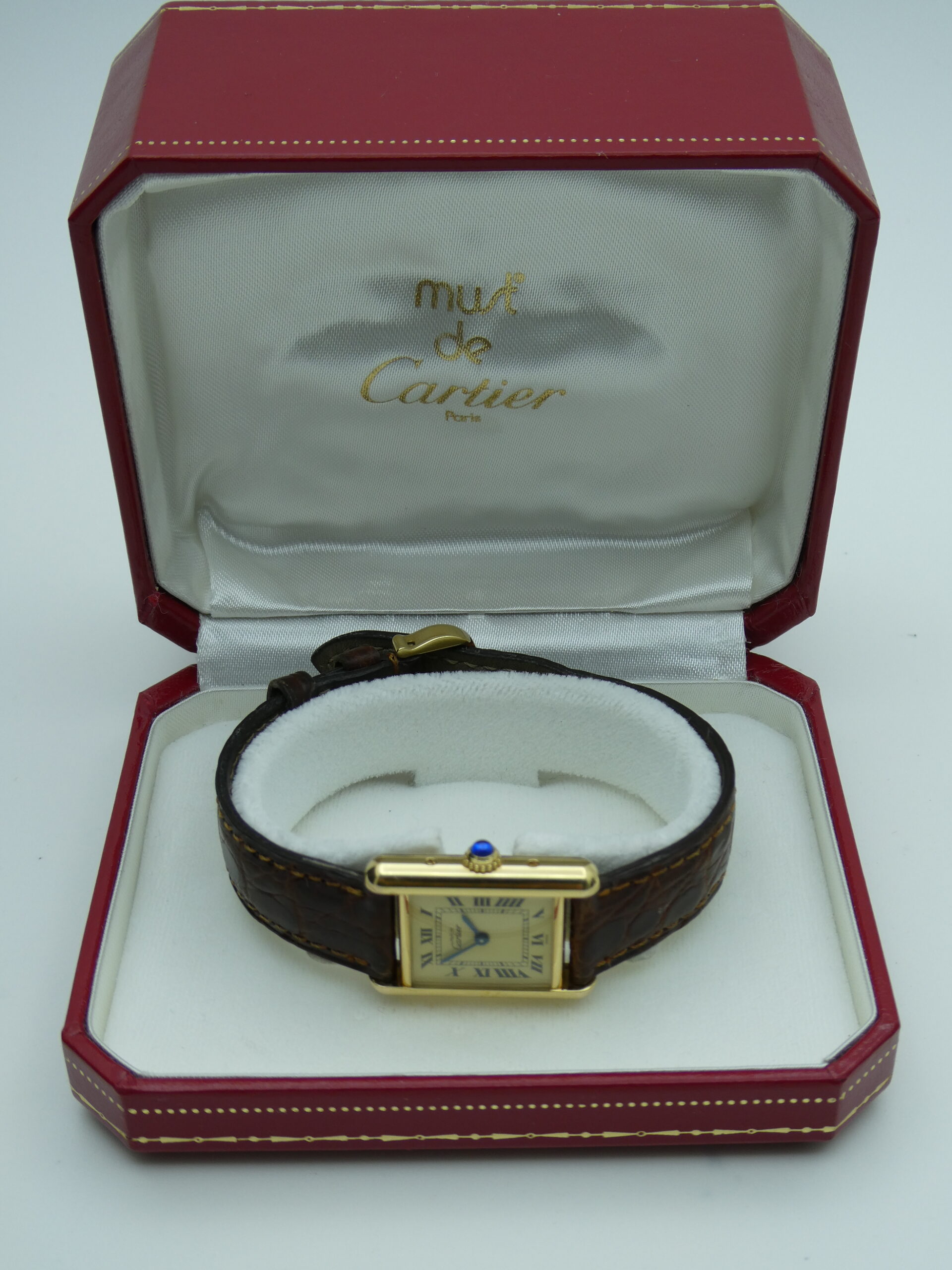 x SOLD x Cartier Must De Tank Vermeil 925 Silver Ladies Quartz 1613 W1003153 - Vintage - Image 3