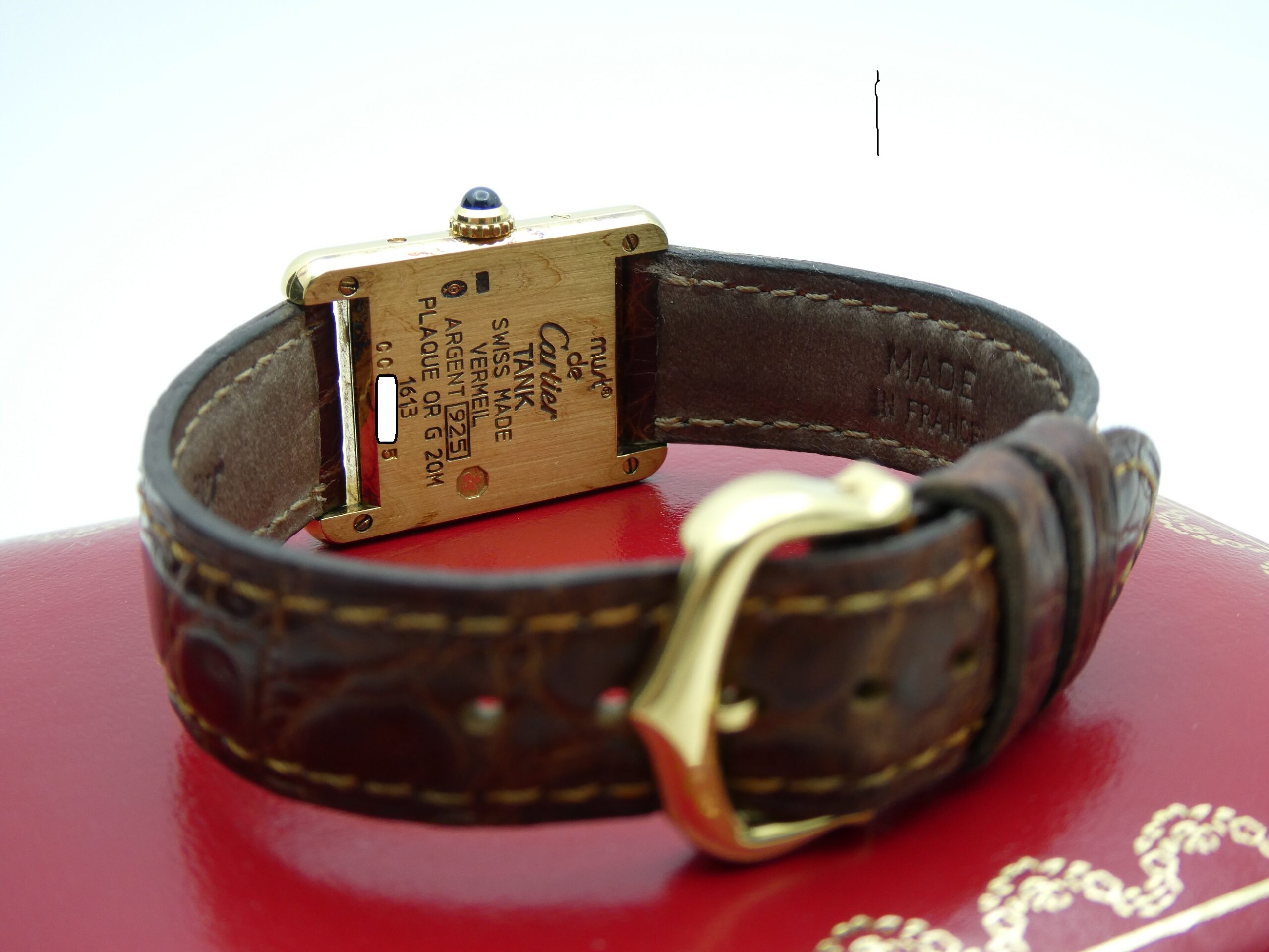 x SOLD x Cartier Must De Tank Vermeil 925 Silver Ladies Quartz 1613 W1003153 - Vintage - Image 9