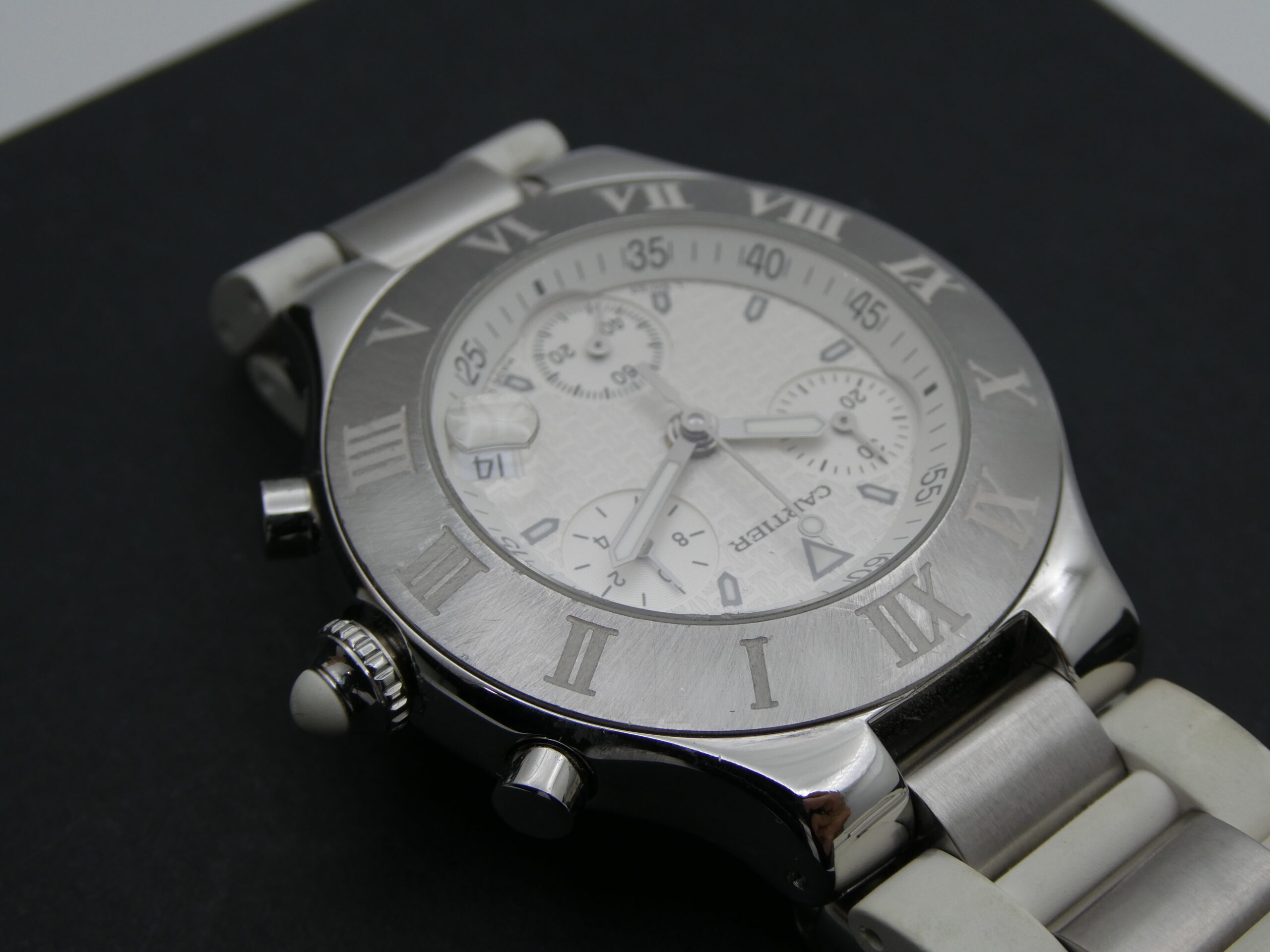 x SOLD x Cartier Must 21 Chronoscaph 2424 Quartz Steel/Rubber - Image 6