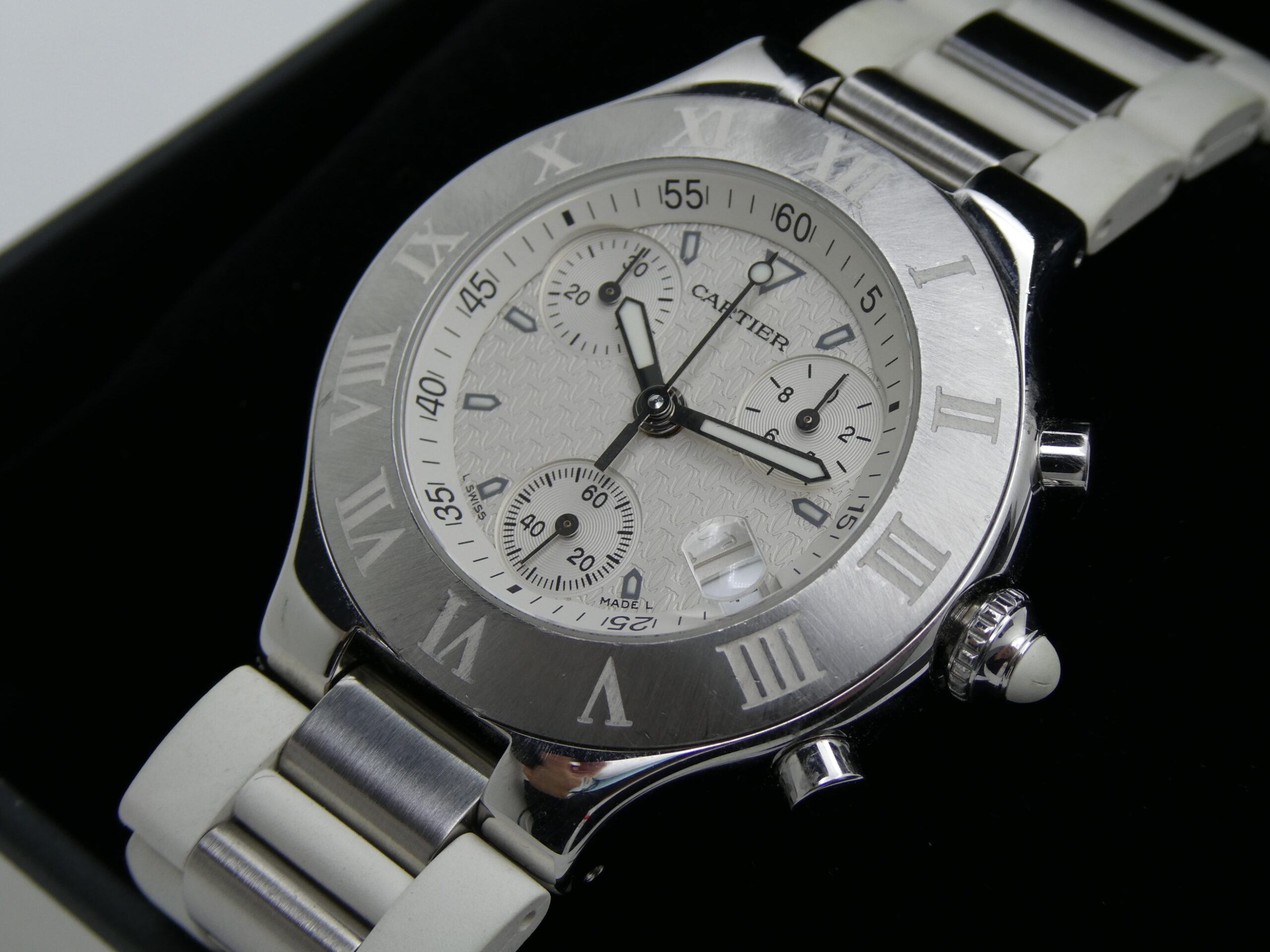 x SOLD x Cartier Must 21 Chronoscaph 2424 Quartz Steel/Rubber - Image 5