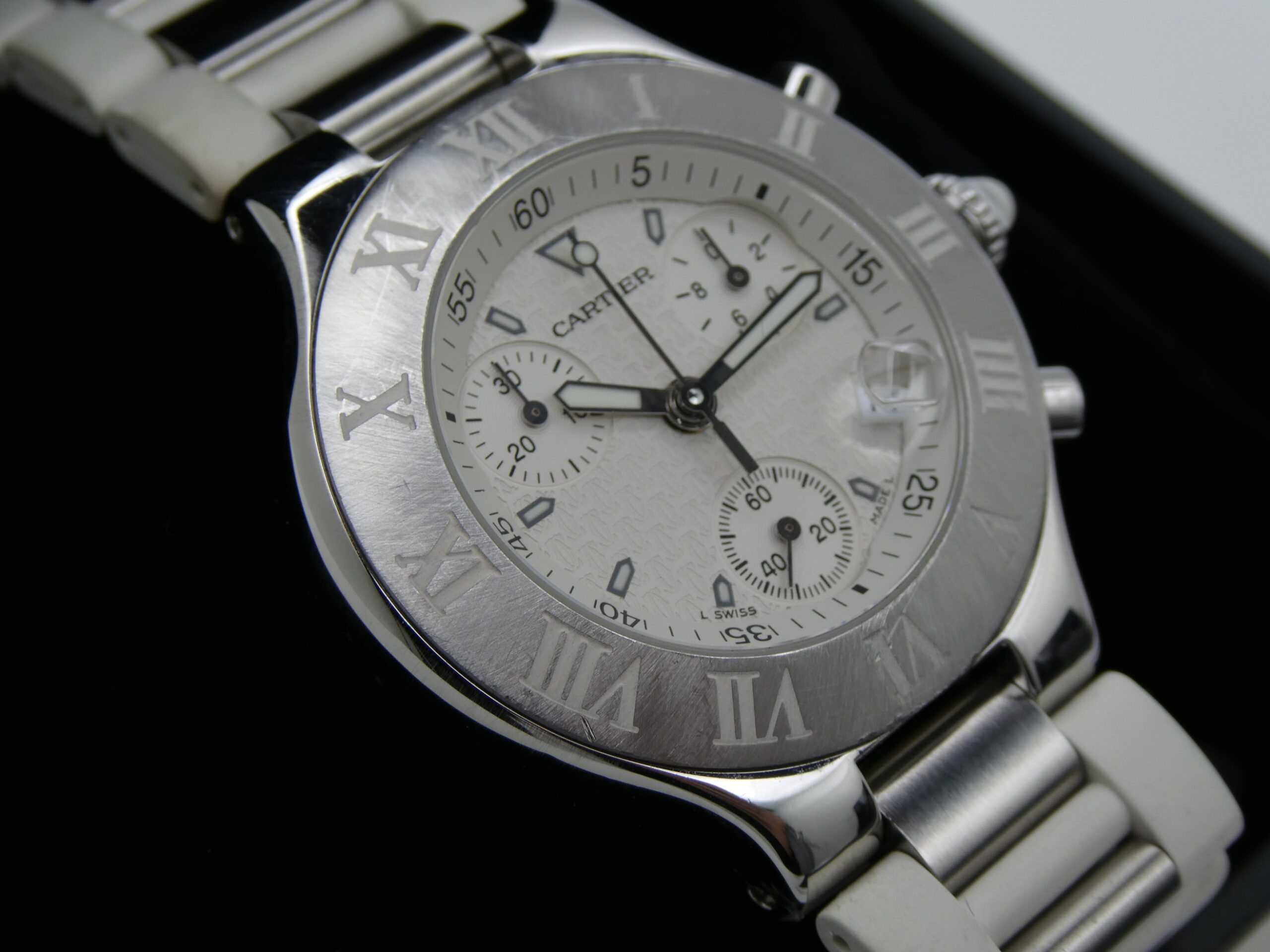 x SOLD x Cartier Must 21 Chronoscaph 2424 Quartz Steel/Rubber - Image 4